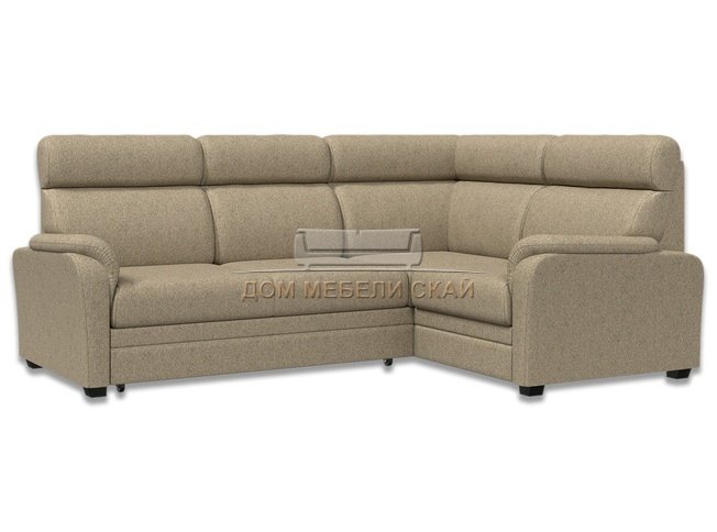 Угловой диван-кровать Омега 3-1, бежевая рогожка