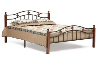 Кровать двуспальная металлическая AT-126 160x200