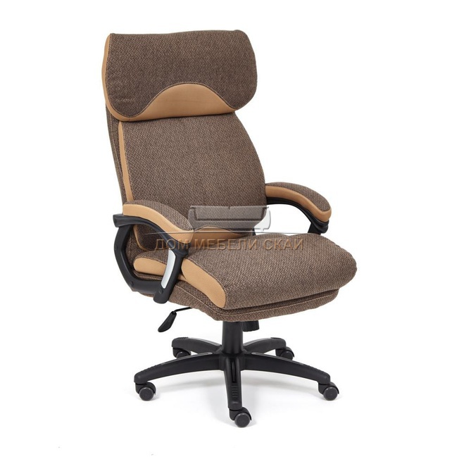 Кресло офисное Дьюк Duke, коричневая рогожка MJ190-7/сетка бронза TW-21