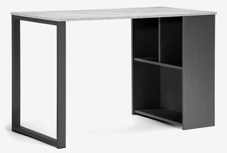 Стол письменный Битти Лофт, статуарио/графит матовый