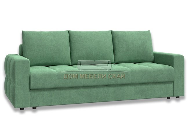 Диван-кровать Лира комфорт 1600, зеленый велюр