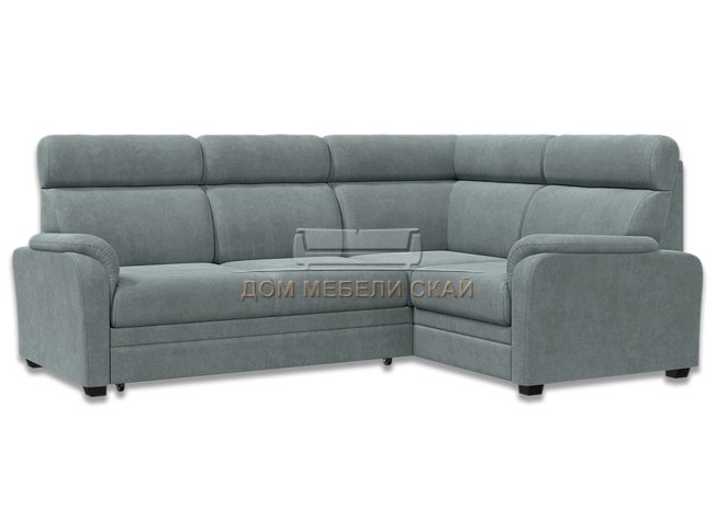 Угловой диван-кровать Омега 3-1, серый велюр