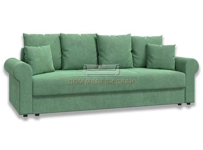 Диван-кровать Лира люкс 1400, зеленый велюр