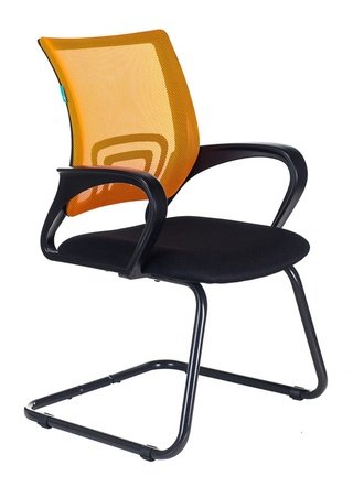 Кресло офисное CH-695N-AV, черная ткань/оранжевая сетка