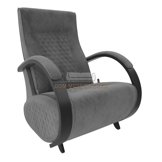Кресло-глайдер Модель Balance 3 с накладками, венге/verona antrazite grey