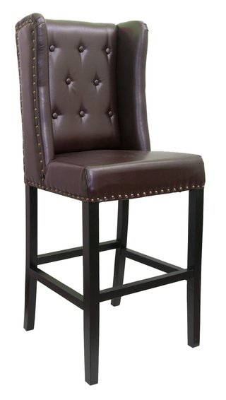 Барный стул Skipton, brown экокожа коричневого цвета