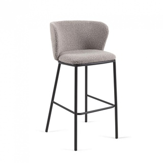 Барный стул Ciselia, букле светло-серого цвета