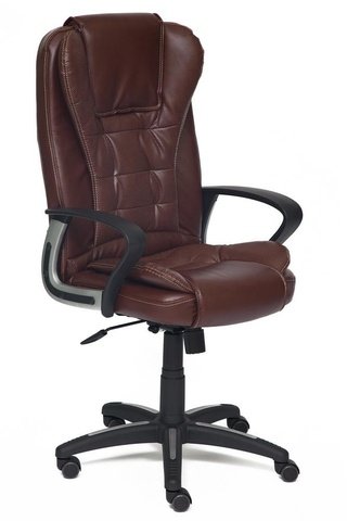 Кресло офисное Барон Baron, коричневая экокожа
