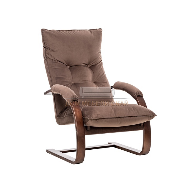 Кресло-трансформер Leset Монако, велюр V23 молочный шоколад/орех текстура