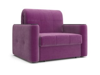 Кресло-кровать Ницца 800, velutto 15 фиолетовый/накладка венге