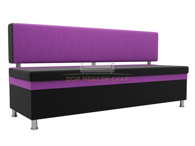 Кухонный диван Стайл, черный/фиолетовый/микровельвет