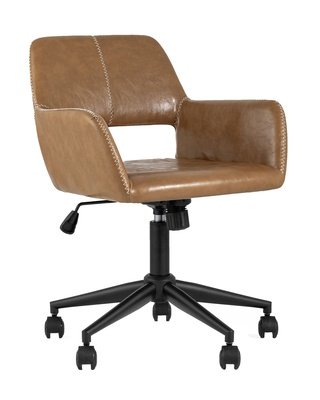 Кресло компьютерное Филиус, экокожа коричневая