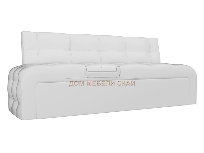 Кухонный диван со спальным местом Люксор, белый/экокожа