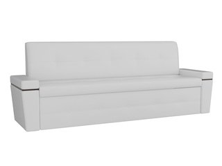 Кухонный диван со спальным местом Деметра, белый/экокожа