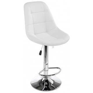 Барный стул Eames, экокожа белого цвета