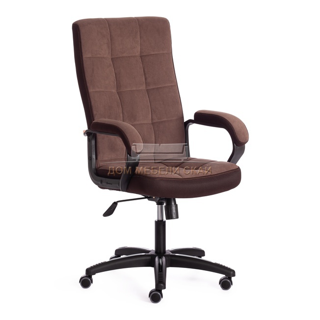 Кресло офисное Тренди Trendy, флок коричневый 6/сетка коричневая TW-24