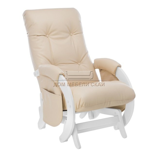 Кресло для кормления Milli Smile с карманами, молочный дуб/polaris beige