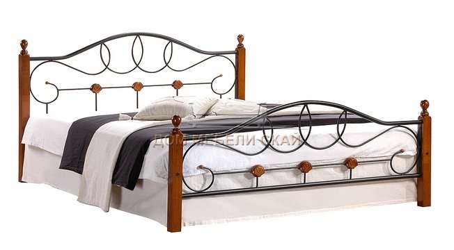 Кровать двуспальная металлическая AT-822 160x200