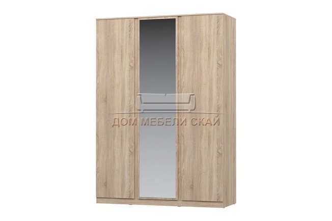 Шкаф 3-дверный STERN с зеркалом, дуб сонома