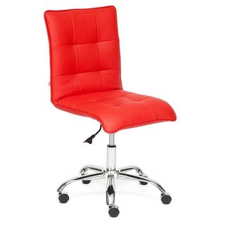 Кресло офисное Зеро Zero, красная экокожа
