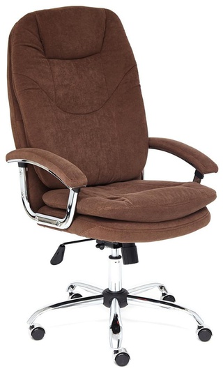 Офисное кресло Softy Lux, коричневый велюр