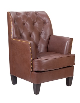 Кресло Noff, коричневая натуральная кожа leather
