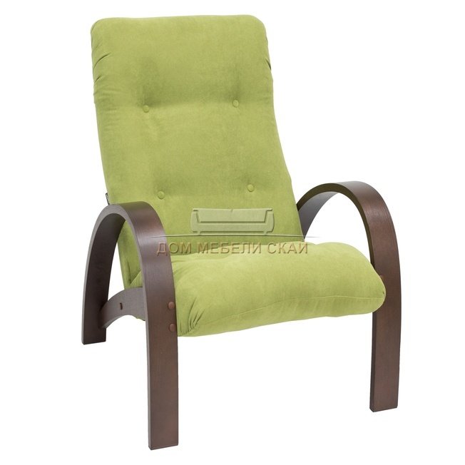 Кресло для отдыха Модель S7, орех/verona apple green