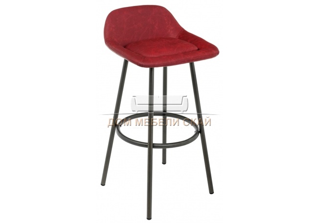 Барный стул Bosito, экокожа красного цвета