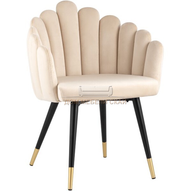 Кресло Камелия, велюровый бежевого цвета