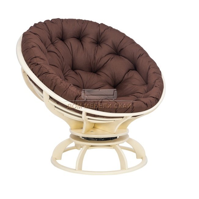 Кресло Папасан с подушкой, дуб шампань/tesla chocolate
