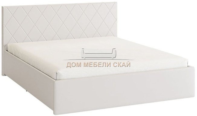 Каркас кровати 160x200 Ника, белая экокожа