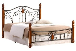 Кровать полутороспальная металлическая AT-9003 140x200