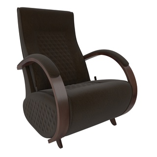 Кресло-глайдер Balance 3 с накладками, велюр темно-коричневый Verona Wenge/орех антик