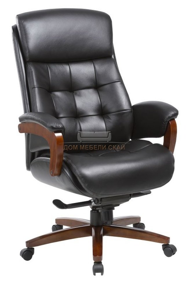 Кресло руководителя MEGA, черная натуральная кожа