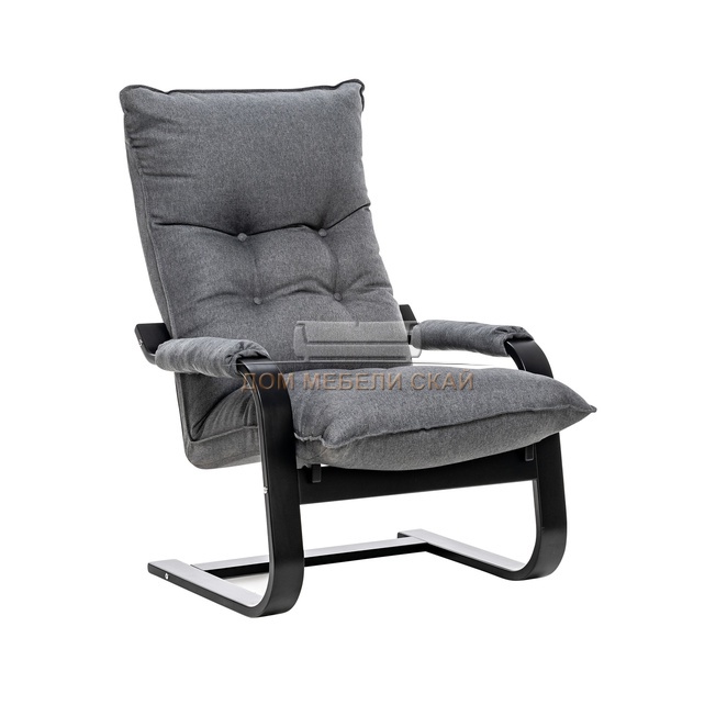 Кресло-трансформер Leset Оливер, серый жаккард Малмо 95/венге