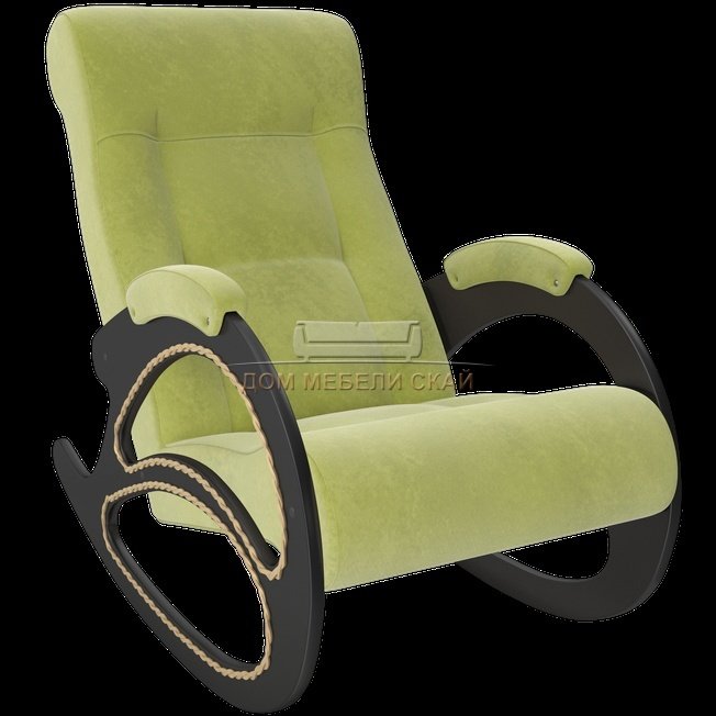 Кресло-качалка Модель 4, венге/verona apple green