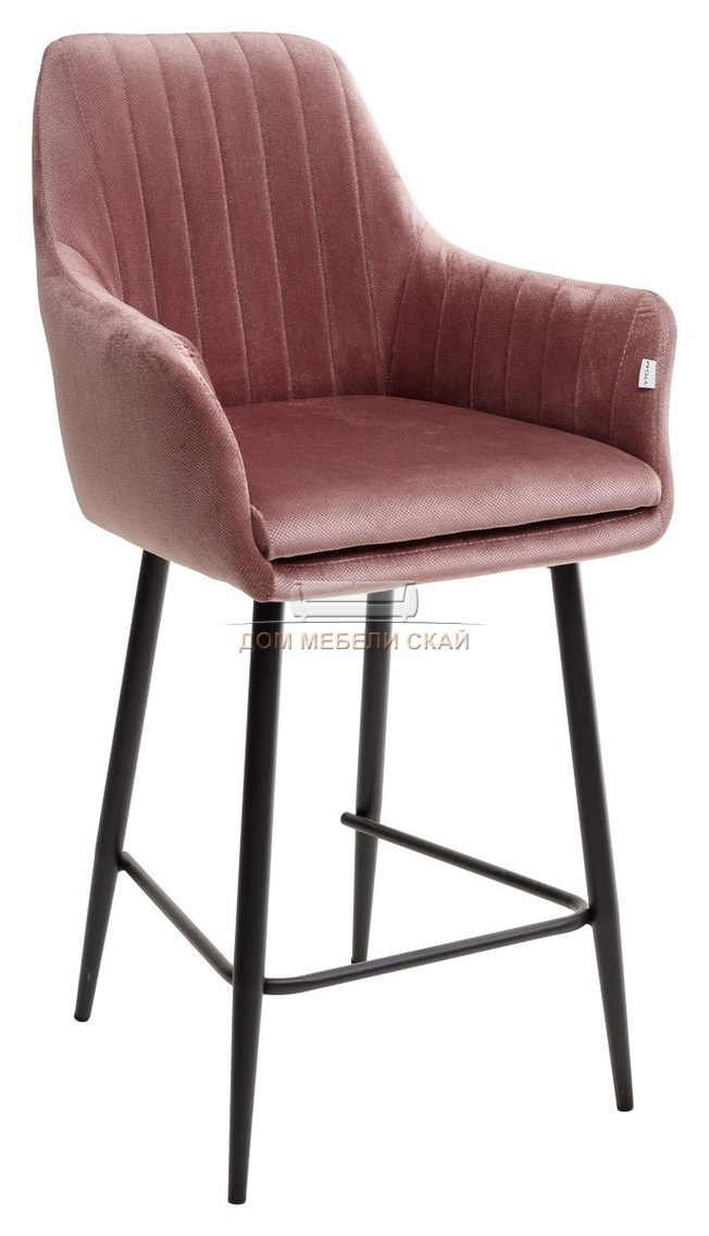 Полубарный стул Роден, велюровый сиреневого цвета Blitz 08