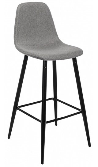 Барный стул Lada, рогожка серого цвета