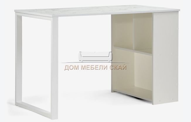 Стол письменный Битти Лофт, сантия/белый матовый