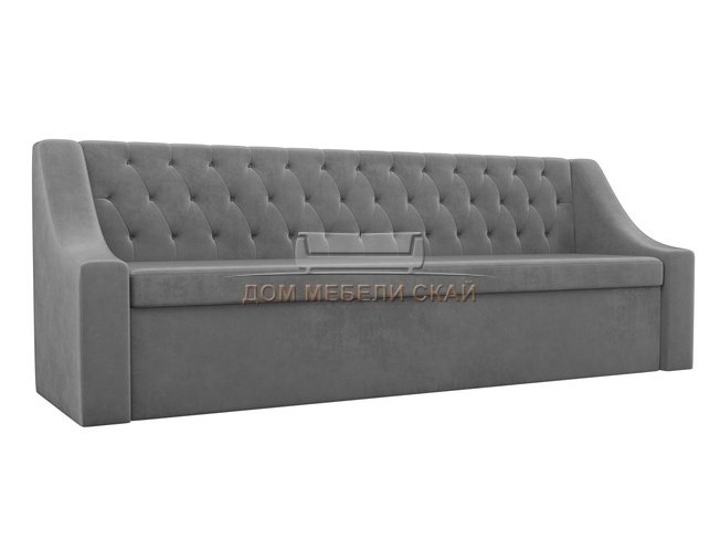 Кухонный диван со спальным местом Мерлин, серый/велюр