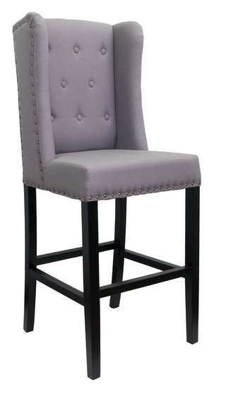 Барный стул Skipton, grey ver2 рогожка серого цвета