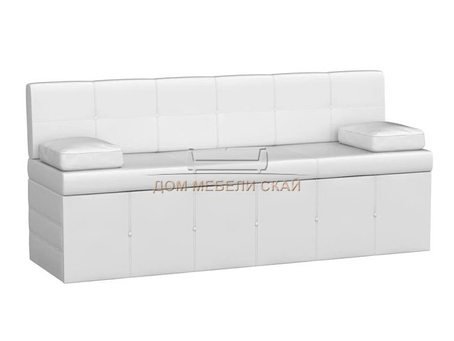 Кухонный диван со спальным местом Лео, белый/экокожа