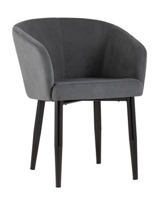 Кресло Ральф, велюровый темно-серого цвета