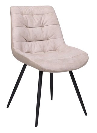 Стул металлический SPECTRUM, шенилл бежевого цвета/черный каркас