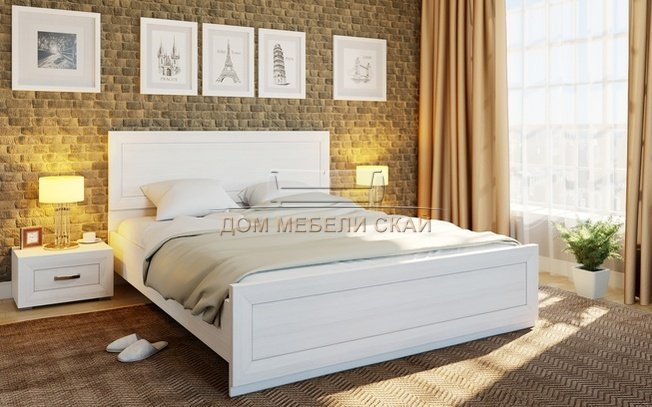 Кровать Мальта с тумбами, лиственница