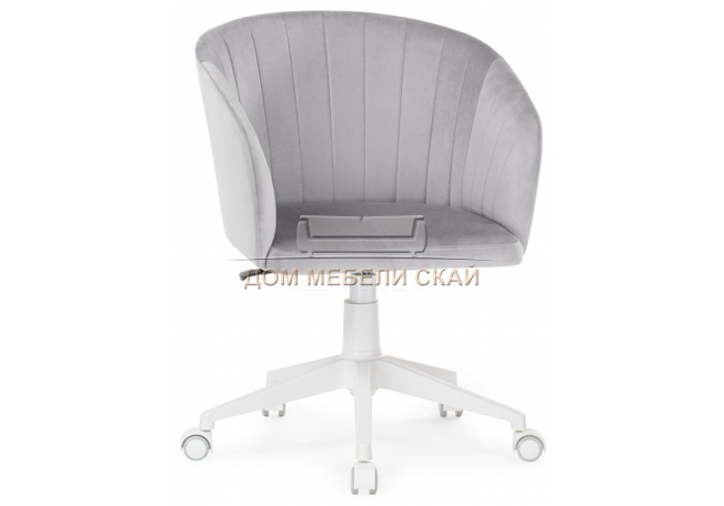 Компьютерное кресло Тибо, велюр серебристо-серого цветва confetti silver/белый