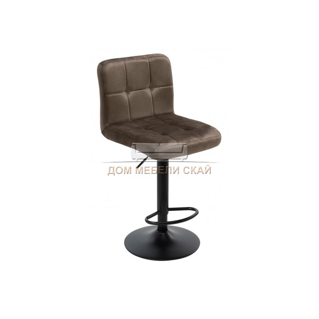 Барный стул Paskal, велюровый коричневого цвета