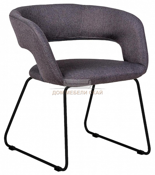 Стул-кресло Walter, рогожка темно-серого цвета/линк черный