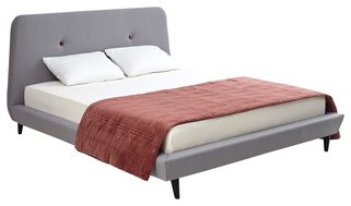 Кровать двуспальная SWEET TOMAS 160x200 см, ткань grey