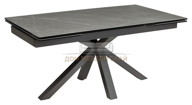 Стол обеденный раздвижной ALTO 160, KL-136/серый мрамор матовый/итальянская керамика